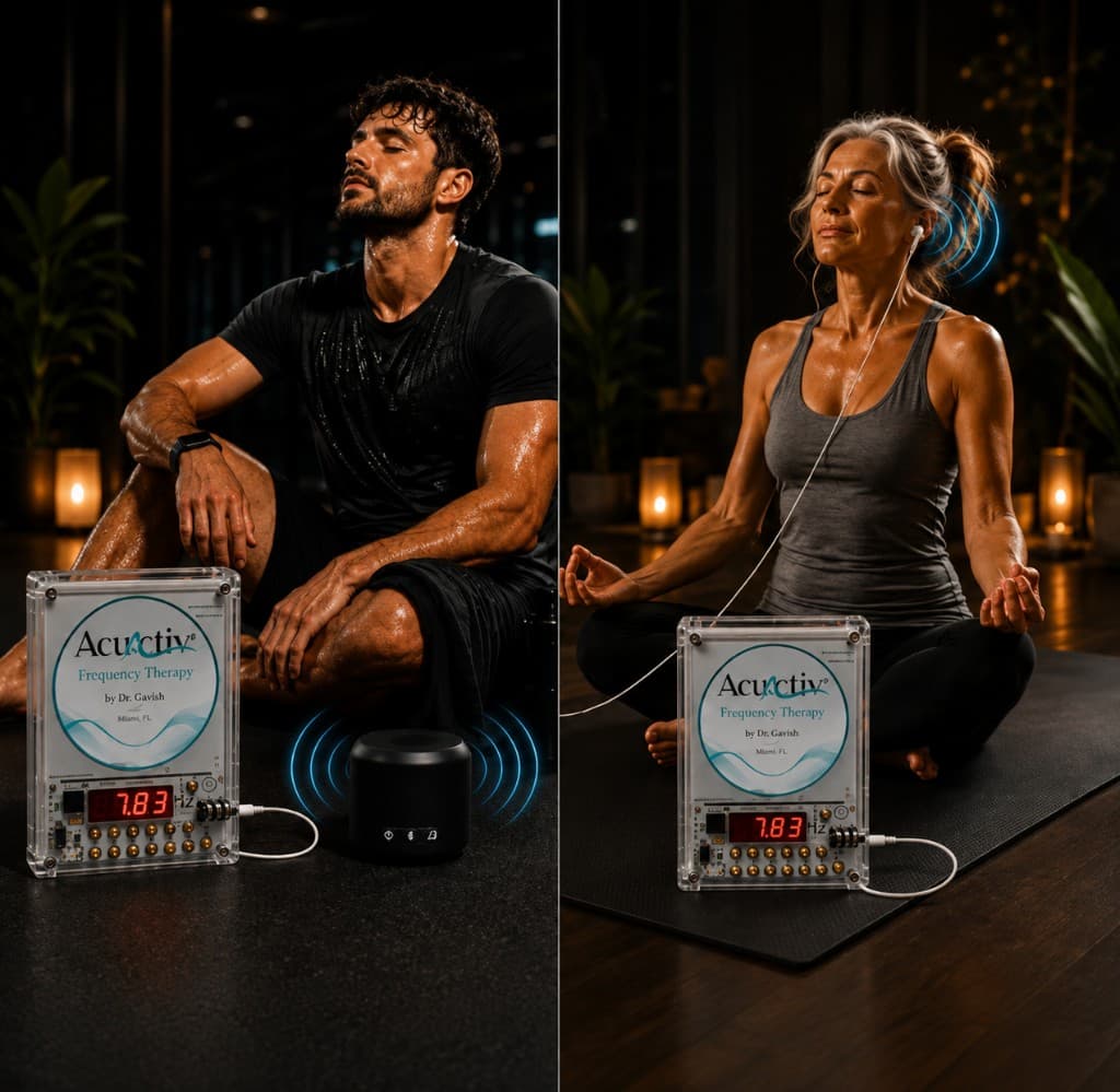 AcuActiv Frequency Therapy for gym recovery and meditation