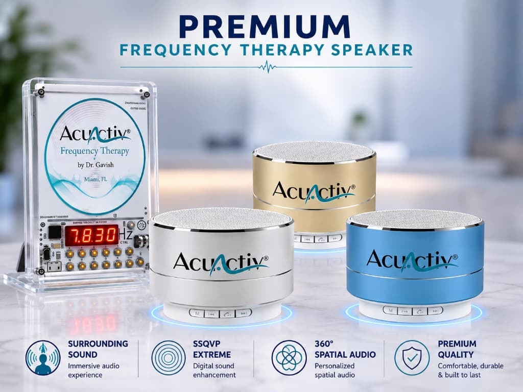 Premium Frequency Therapy Speaker — surround sound and spatial audio